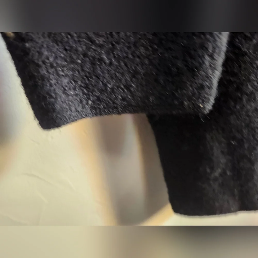 Susan Bristol Black Cardigan with Handsitched Embroidery 100% Wool Sz 2W - Picture 7 of 8